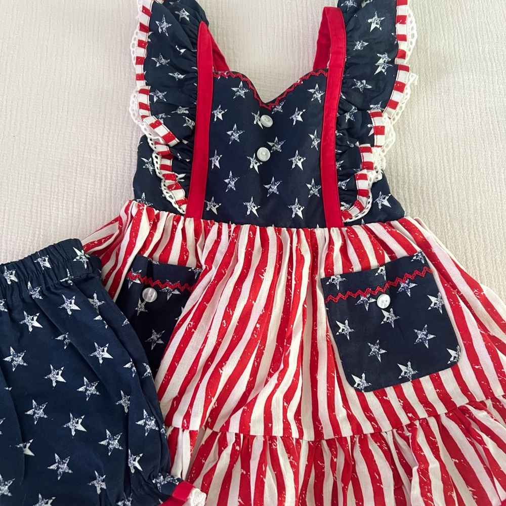 Liv & Stella Americana dress & bloomers